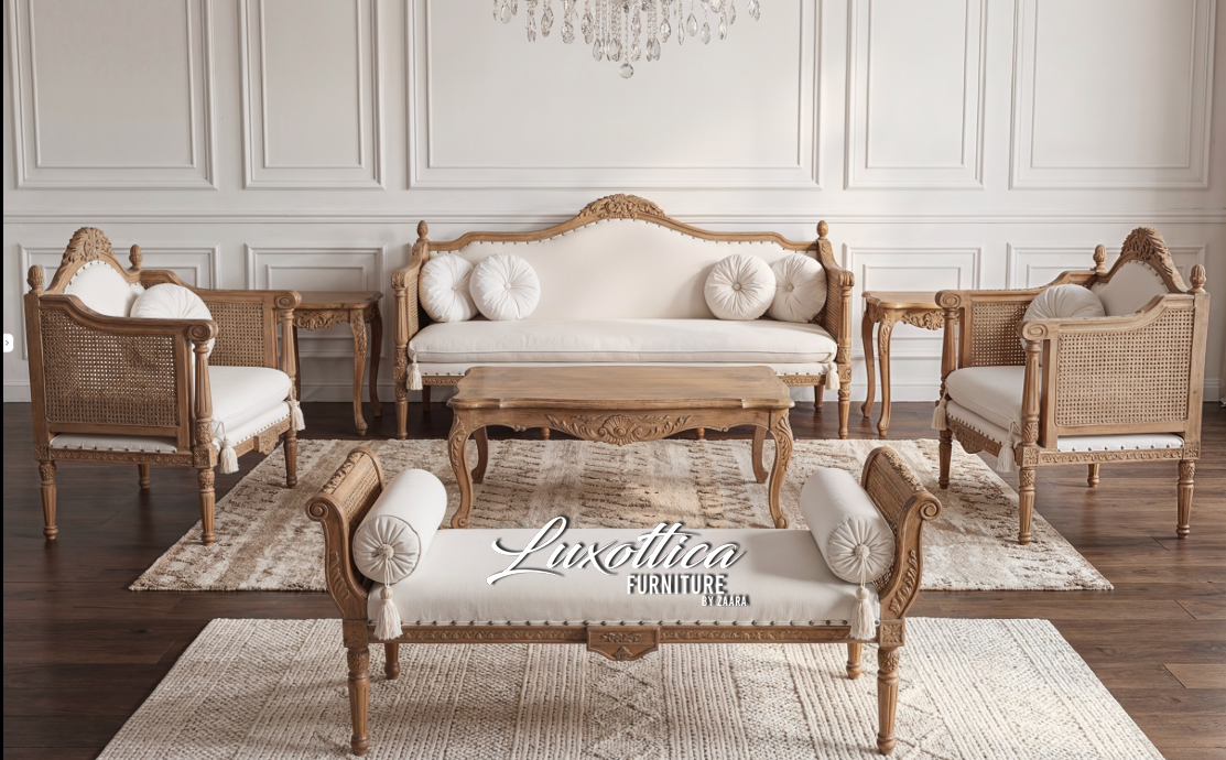 Premium Teak & Leather Suite